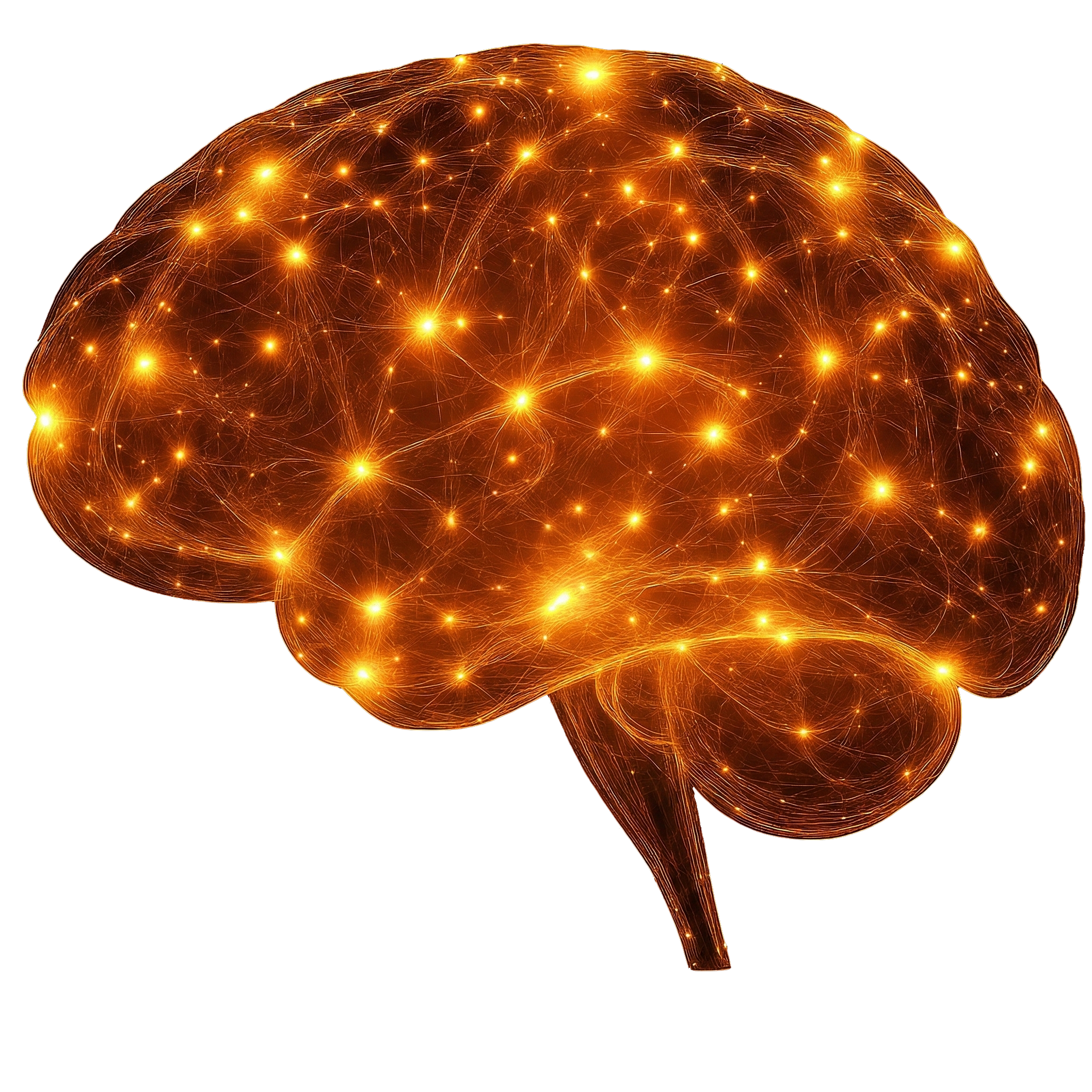Glowing brain neural network